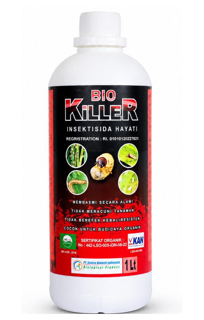 Kemasan botol BIO KILLER insektisida hayati 0,5 liter